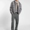 Herringbone-structure sweater in virgin wool