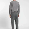 Herringbone-structure sweater in virgin wool