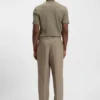Herringbone-structure T-shirt in cotton