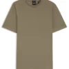 Herringbone-structure T-shirt in cotton