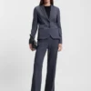 High-neck top in matte fabric