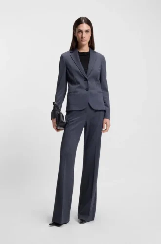 High-neck top in matte fabric