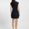 High-neck top in matte fabric