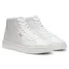 High-top sneakers in faux leather