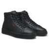 High-top sneakers in faux leather