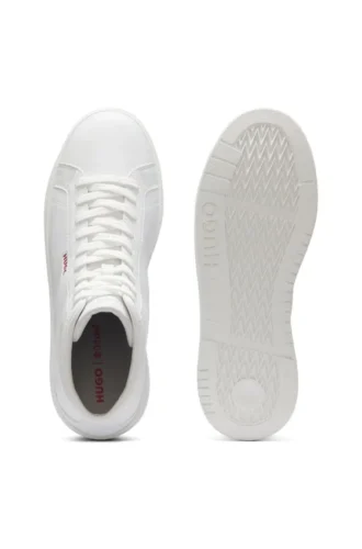 High-top sneakers in faux leather