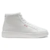 High-top sneakers in faux leather