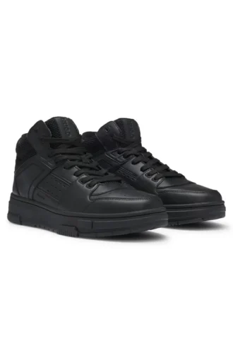 High-top trainers with mesh trims