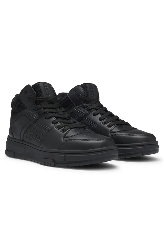High-top trainers with mesh trims High-top trainers with mesh trims