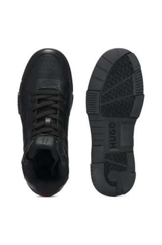 High-top trainers with mesh trims