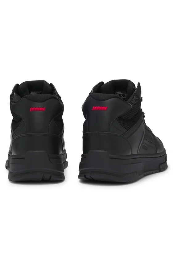 High-top trainers with mesh trims High-top trainers with mesh trims