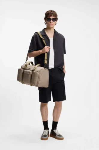 Holdall with silicone-print logo