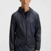 Hooded parka jacket with all-over print