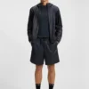 Hooded parka jacket with all-over print