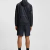Hooded parka jacket with all-over print