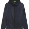 Hooded parka jacket with all-over print