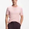 Horizontal-stripe sweater in a cotton blend