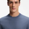 Horizontal-stripe sweater in a cotton blend