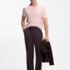Horizontal-stripe sweater in a cotton blend