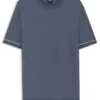 Horizontal-stripe sweater in a cotton blend