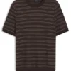 Horizontal-stripe sweater in a cotton blend