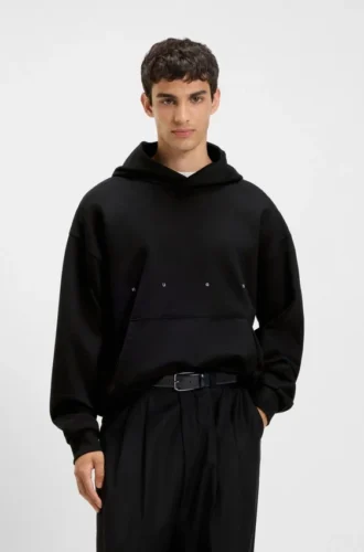 HUGO x apoh ballerina-artwork hoodie in cotton terry