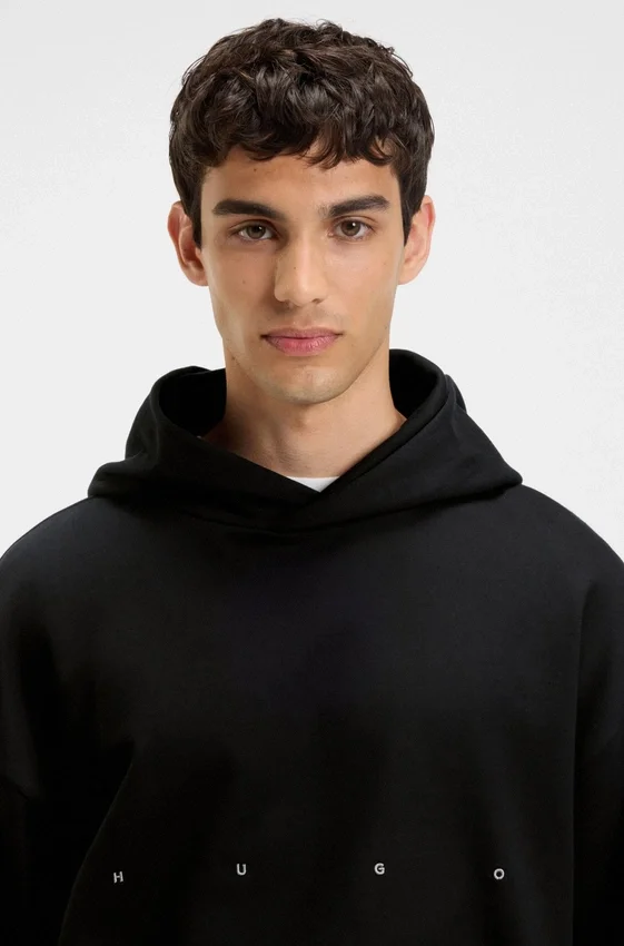 HUGO x apoh ballerina-artwork hoodie in cotton terry HUGO x apoh ballerina-artwork hoodie in cotton terry