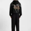 HUGO x apoh ballerina-artwork hoodie in cotton terry HUGO x apoh ballerina-artwork hoodie in cotton terry