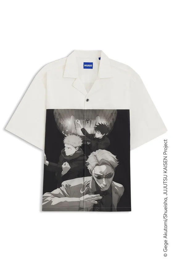 HUGO x Jujutsu Kaisen relaxed-fit shirt with character print HUGO x Jujutsu Kaisen relaxed-fit shirt with character print