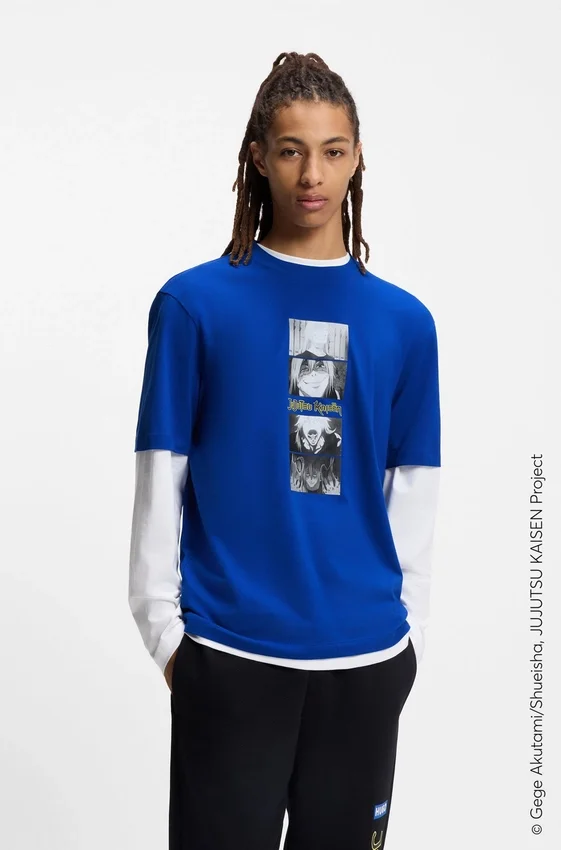 HUGO x Jujutsu Kaisen T-shirt with character print HUGO x Jujutsu Kaisen T-shirt with character print