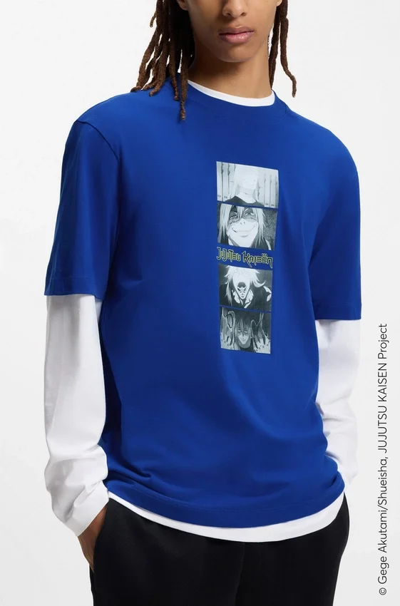 HUGO x Jujutsu Kaisen T-shirt with character print HUGO x Jujutsu Kaisen T-shirt with character print