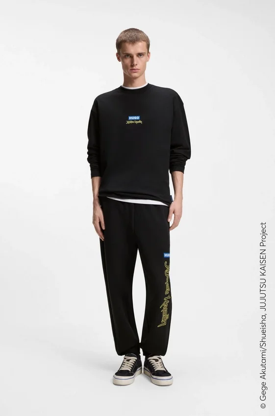 HUGO x Jujutsu Kaisen tracksuit bottoms in cotton terry HUGO x Jujutsu Kaisen tracksuit bottoms in cotton terry