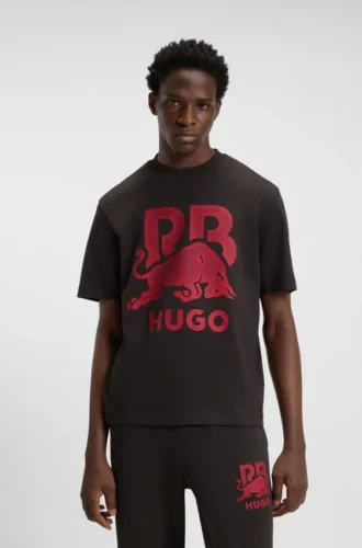 HUGO x RB bull-graphic T-shirt in cotton