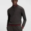 HUGO x RB contrast-stripe sweater with zip neck