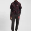 HUGO x RB contrast-stripe sweater with zip neck