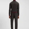 HUGO x RB contrast-stripe sweater with zip neck