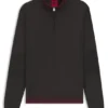 HUGO x RB contrast-stripe sweater with zip neck