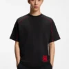 HUGO x RB cotton-blend T-shirt with contrast piping HUGO x RB cotton-blend T-shirt with contrast piping