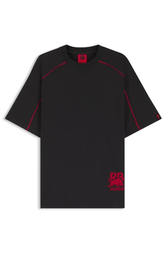 HUGO x RB cotton-blend T-shirt with contrast piping HUGO x RB cotton-blend T-shirt with contrast piping