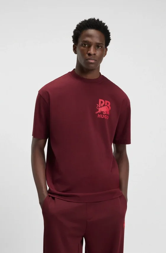 HUGO x RB cotton T-shirt with bull-graphic logo HUGO x RB cotton T-shirt with bull-graphic logo