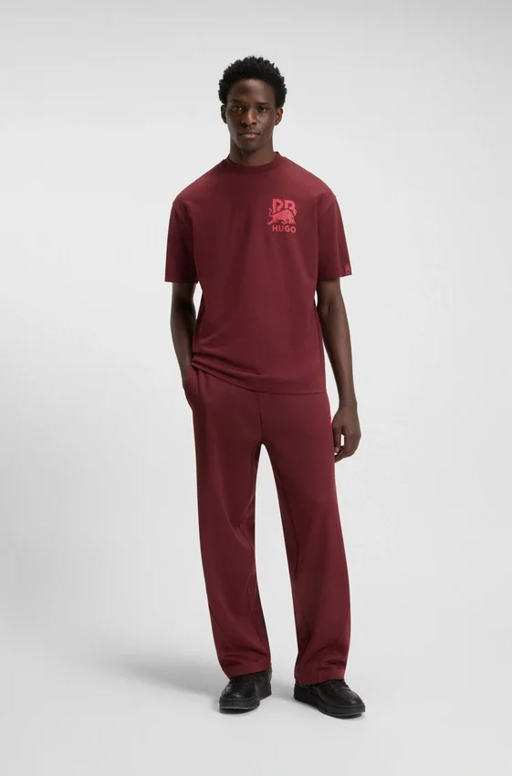 HUGO x RB cotton T-shirt with bull-graphic logo HUGO x RB cotton T-shirt with bull-graphic logo