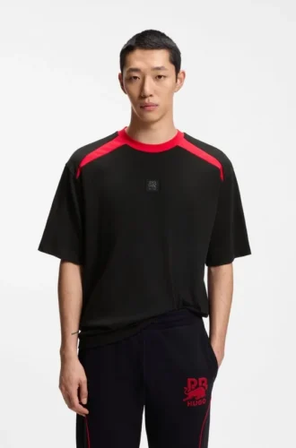 HUGO x RB cotton T-shirt with bull motif