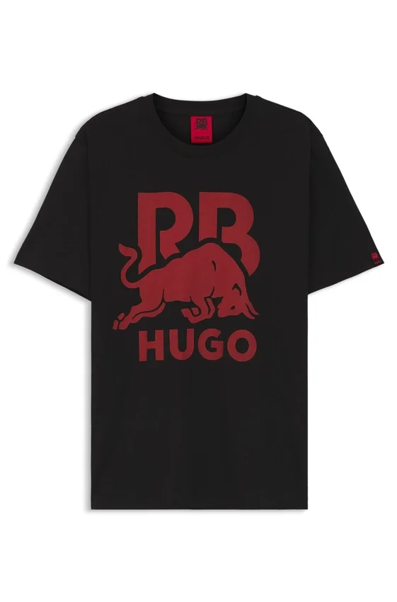 HUGO x RB cotton T-shirt with bull motif HUGO x RB cotton T-shirt with bull motif