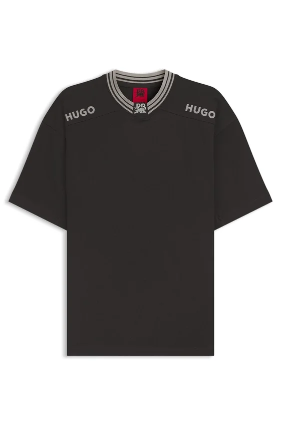 HUGO x RB cotton T-shirt with logos and tipping HUGO x RB cotton T-shirt with logos and tipping