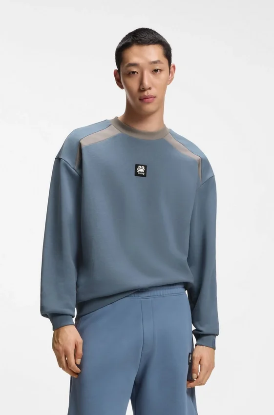 HUGO x RB cotton-terry sweatshirt with bull motif HUGO x RB cotton-terry sweatshirt with bull motif