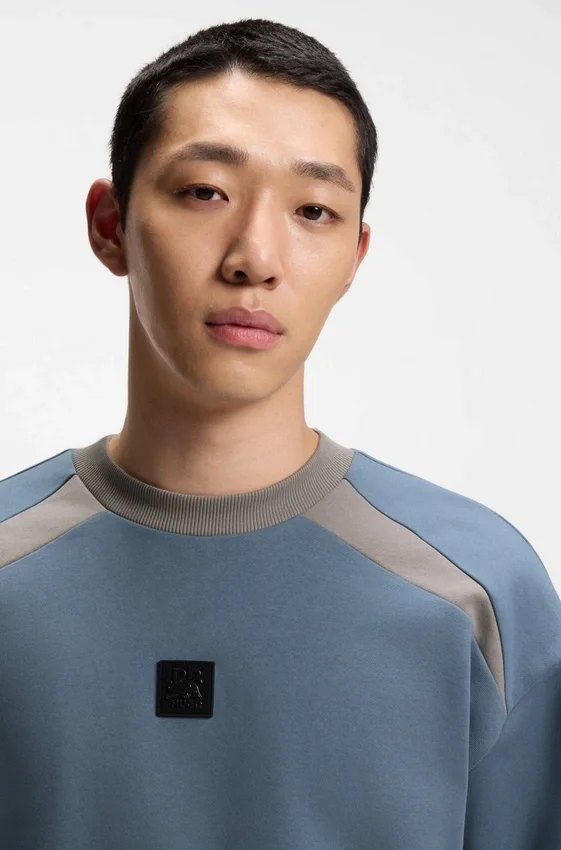 HUGO x RB cotton-terry sweatshirt with bull motif HUGO x RB cotton-terry sweatshirt with bull motif