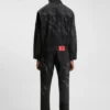 HUGO x RB lasered-pattern jacket in black denim HUGO x RB lasered-pattern jacket in black denim