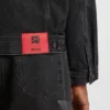 HUGO x RB lasered-pattern jacket in black denim HUGO x RB lasered-pattern jacket in black denim
