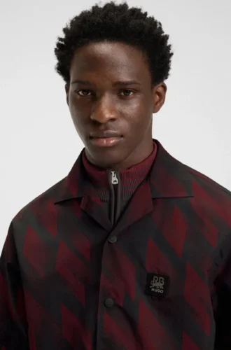 HUGO x RB oversized-fit shirt with printed pattern