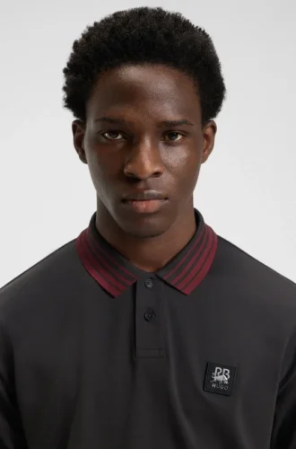HUGO x RB polo shirt with bull-graphic logo patch